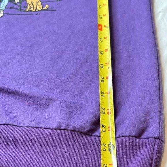 RoMwe Graphic Sweatshirt Purple Skull Man Dog Old Camper Long Sleeves Men Med - Picture 6 of 6